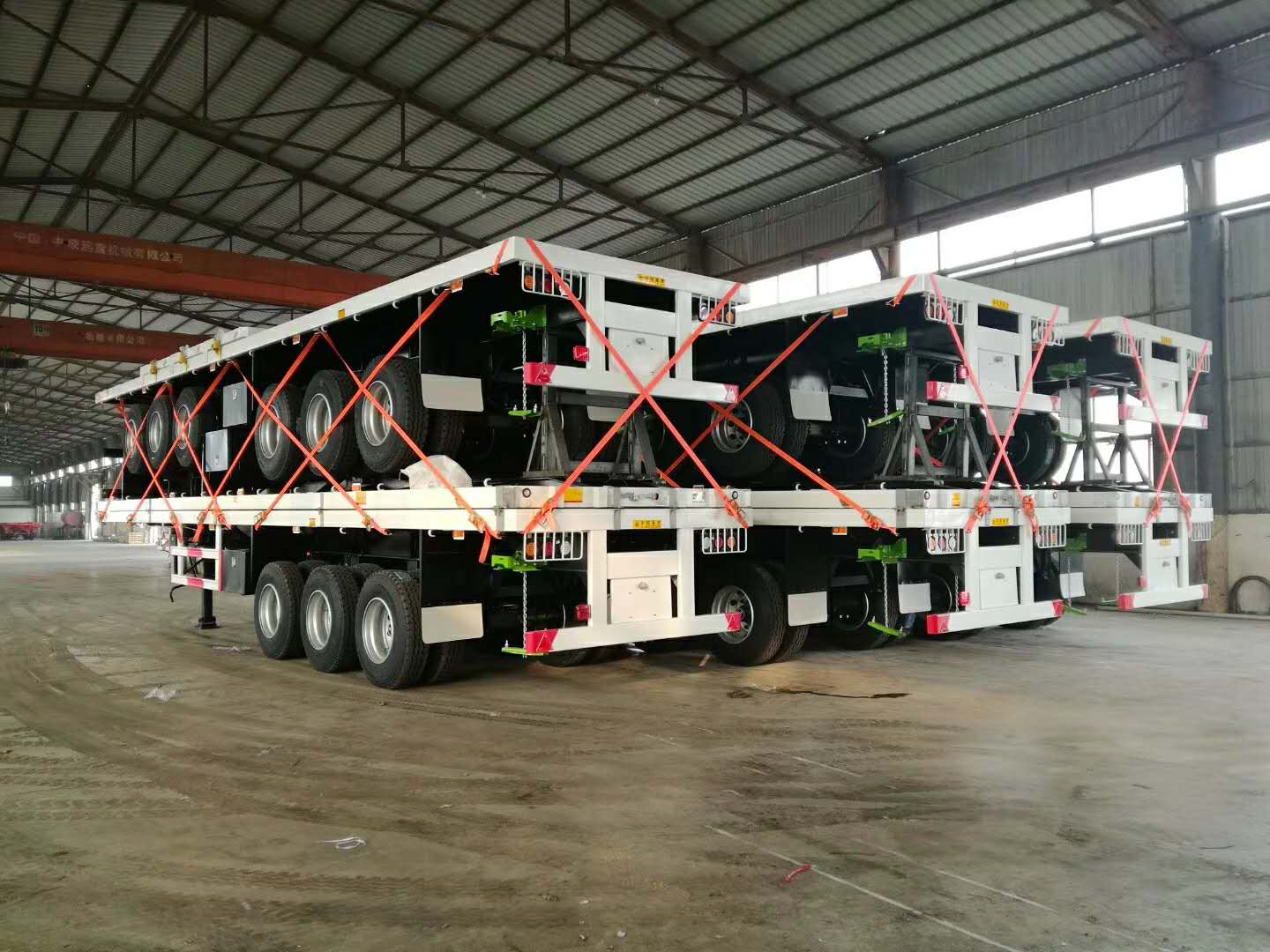 40ft Container Platform Flatbed Semi-Trailer with Front Wall in Heavy Duty Design