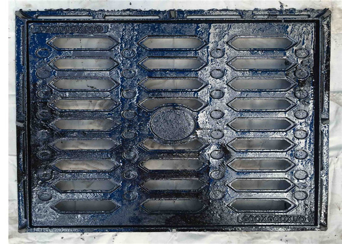B125 EN124 Cast Iron Trench Drain Grates Anti Rust For Municipal Construction