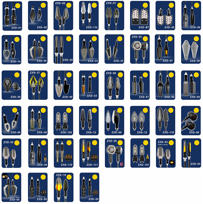 DC12V Yellow LED Water Flow Turn Signal Warning Light for YAYE Motorcycle 2385