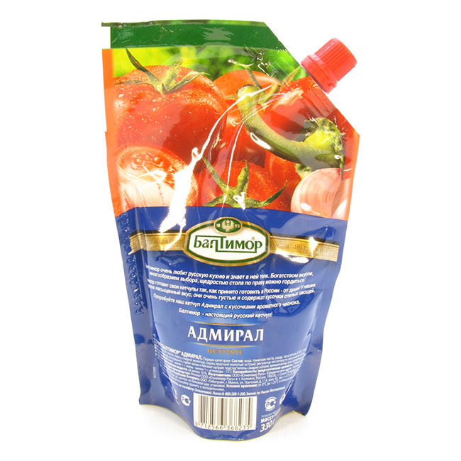 Condiment bag Ketchup Self-supporting bag Plastic suction nozzle Custom flexography printing brand