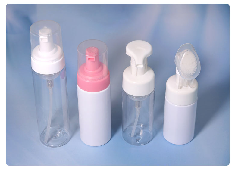 Sealing Type White Plastic Shampoo Bottles 100ml - 200ml Foam Pump Bottle With Foam Pump Head