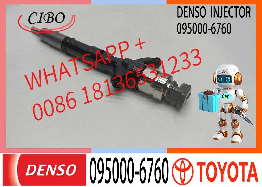 Diesel Fuel Injector 095000-6760 095000-6761 Common Rail Fuel Injector 23670-30140 For Hilux 2.5l Euro4