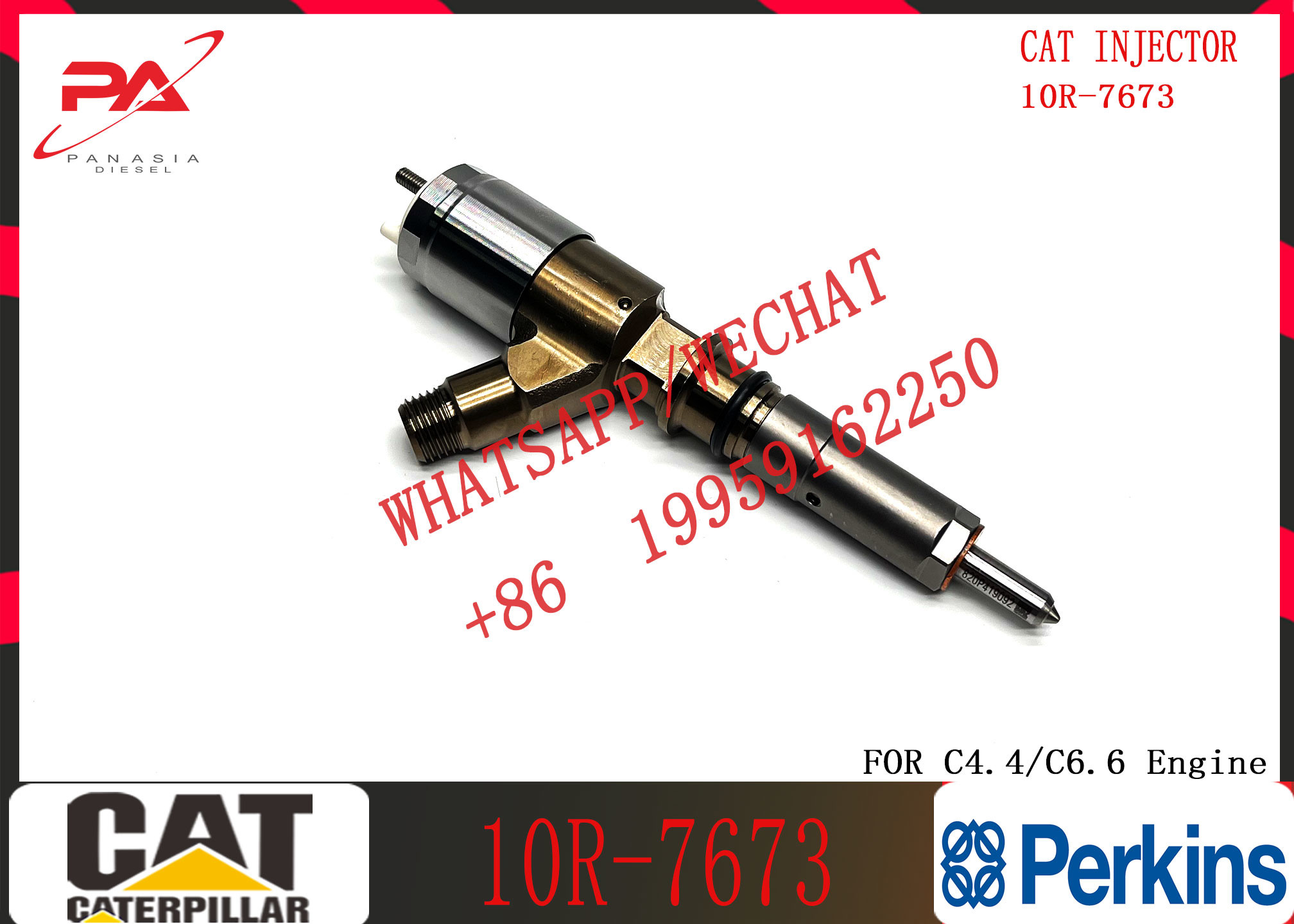CAT Injector 320-0690 10R-7673 2645A749 306-9380 306-9390 310-9067 2645A751 320-0655 For C4.4 C6.6 Engine
