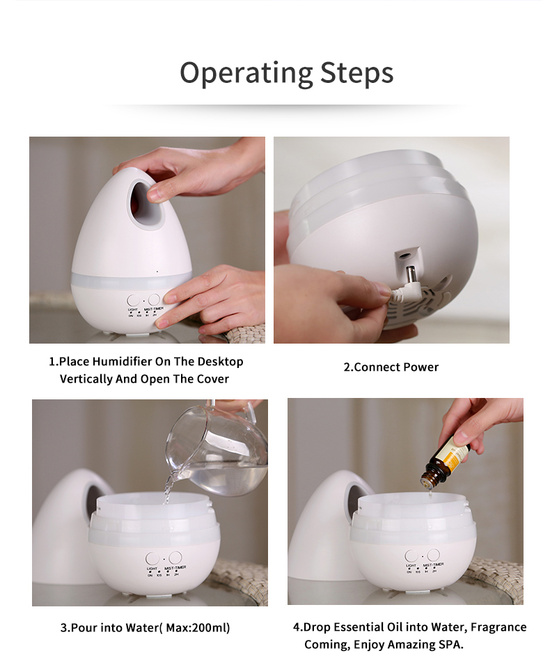 Auto Power Off Ultrasonic Essential Oil Diffuser With Time Setting Function