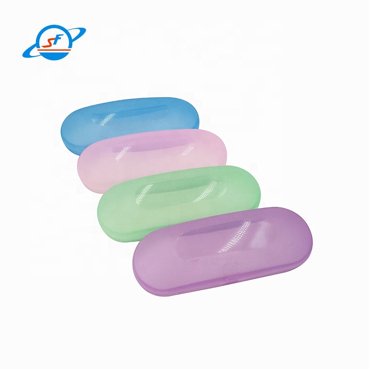 Durable PVC Clear Plastic Eyeglass Case Holder Box Portable Storage