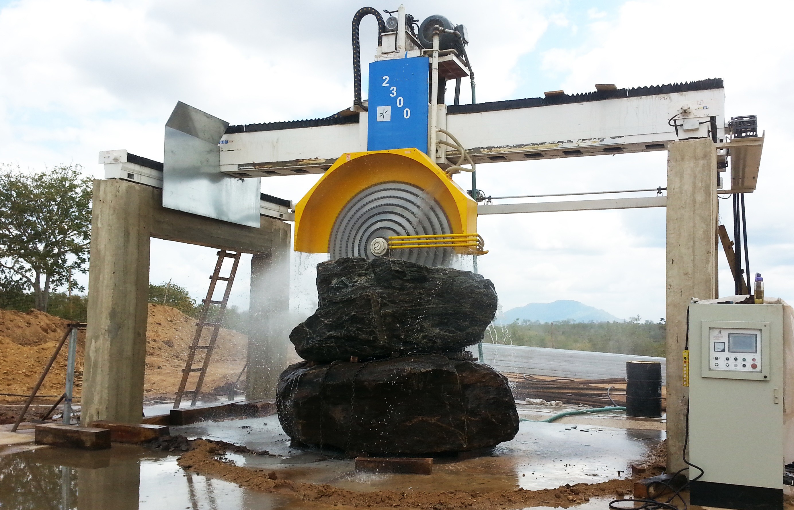 3000mm Blades Stone Block Cutting Machine