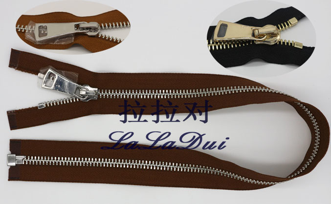 Euro Type Metal Open Ended Zips For Jackets , 36 Inch / 26 Inch Metal Zipper 8#