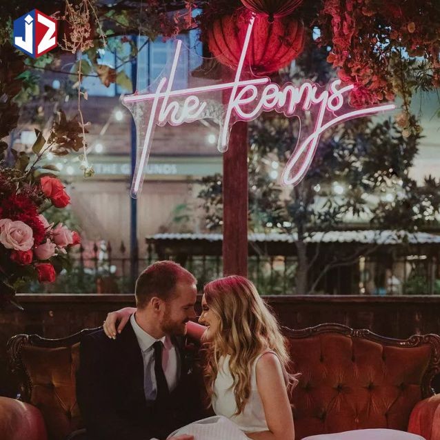 Wedding LED Neon Letter Signs Custom Warm Romantic Free Design