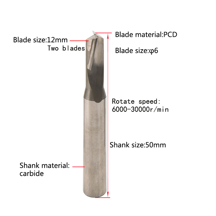 Ultra Precision Two Flutes PCD End Milling Tools