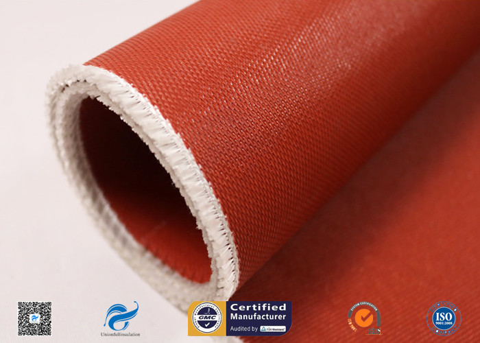 260℃ High Temperature Red Silicone Coated Fiberglass Fabric For Fireproof