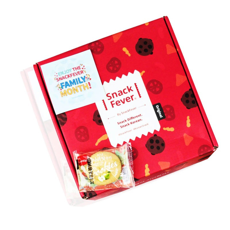 Custom Printing Fancy Colorful Design Flat Pack AttrActive Foldable Die Cut Snack PaPer Corrugated Shipping Boxes