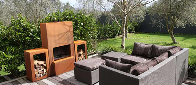 2022 New Style Outdoor Fireplace GN-FP-510 Corten Steel Wood Burning Fire Pit