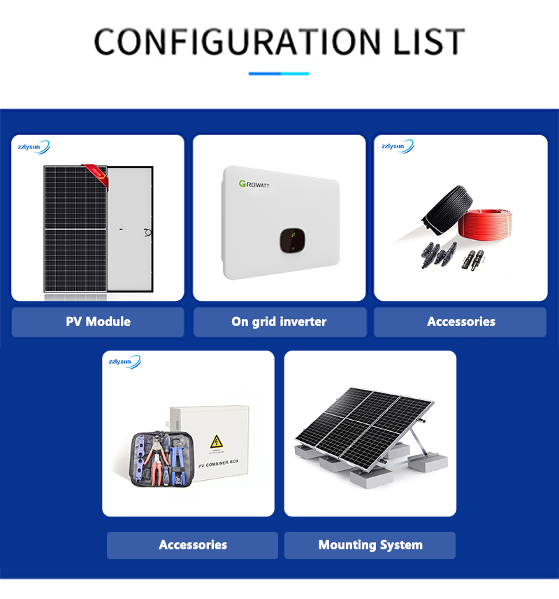 PV On Grid Solar Power System Mounting With Metal Ground Screw Hardware