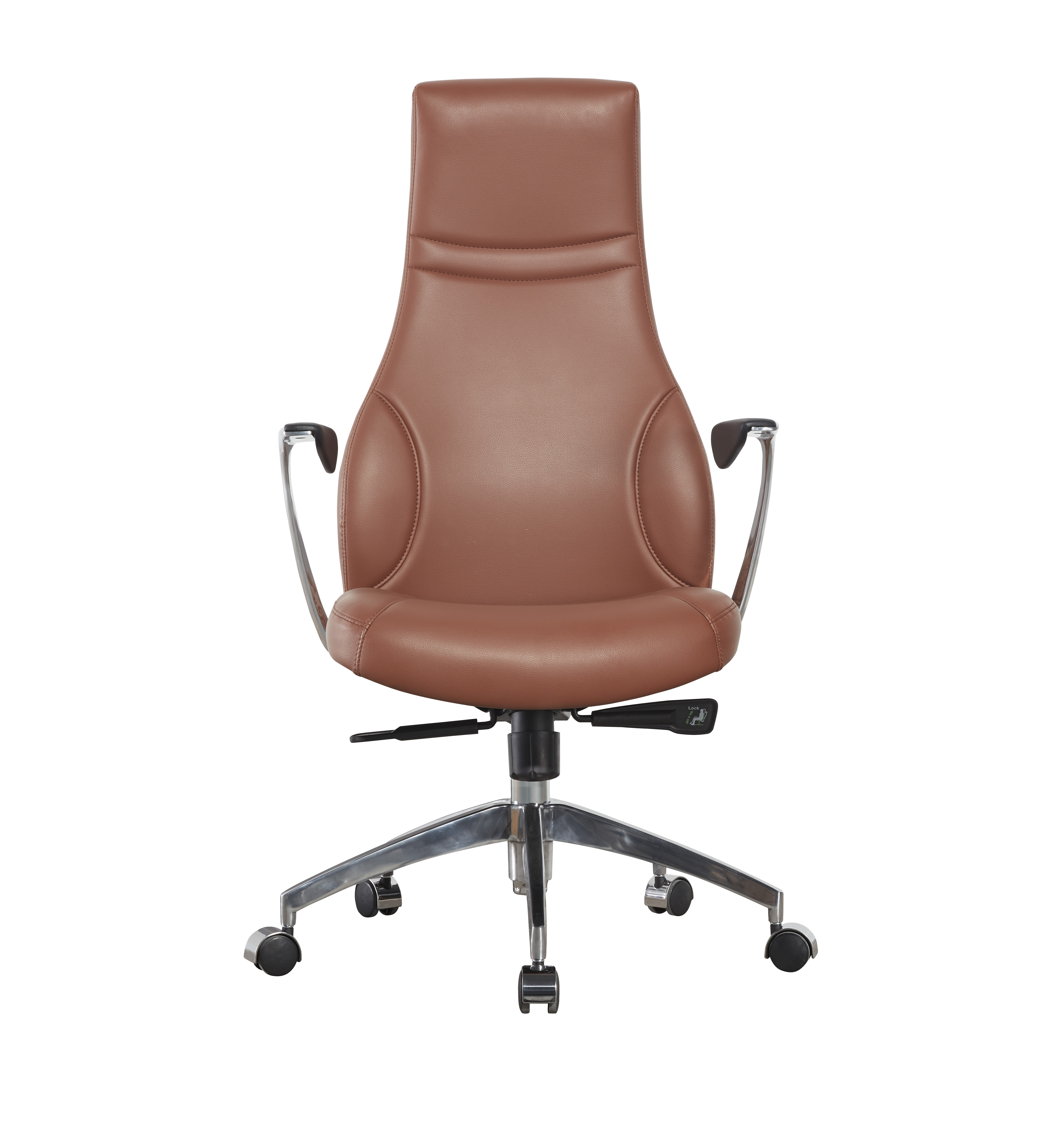 Leather Swivel Modern Executive Chairs Synthetic Ergonomics 4D Padding For School