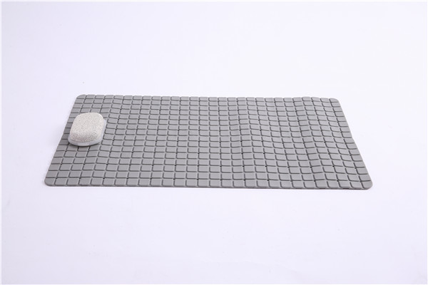 Plaid Pattern Phthalate Free PVC Bath Mat Waterproof Shower Rug