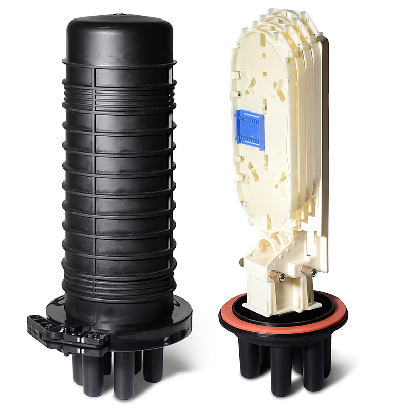 IP68 Fiber Optic Splice Closure , Joint Closure 144 Core With Vertical Dome Type