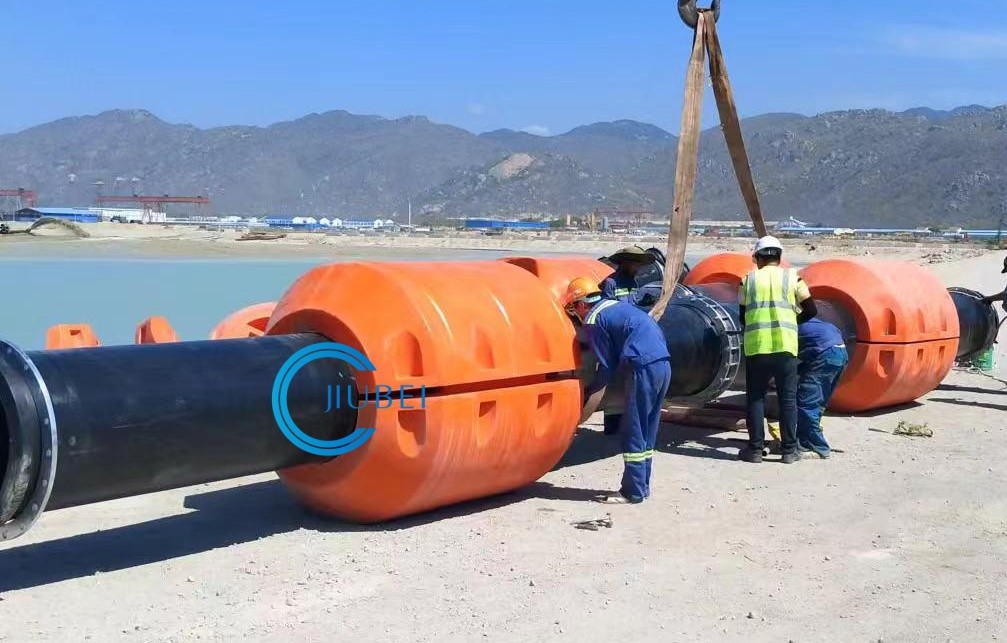 Buoyancy and Flexibility Dredging Pipe Floats Permitted Weight 150kg Temperature -20C to 50C