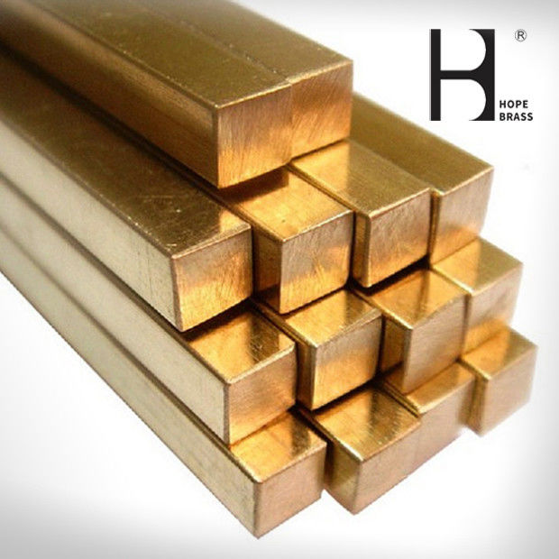 Rustproof Brass Square Bar Stock Smooth Surface Square Brass Rod