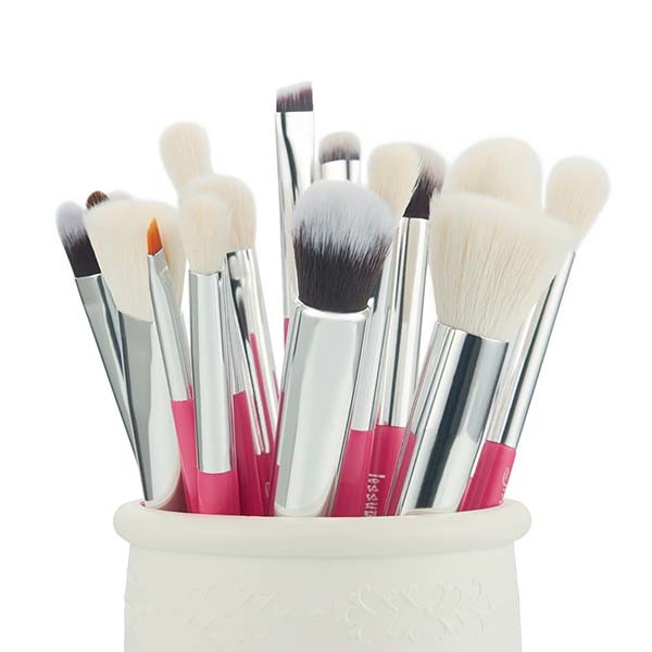 Fluffy 20 Piece Pro Makeup Brushes Set 7 times coated birch wood