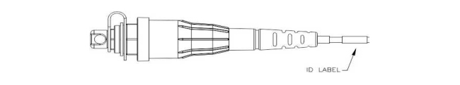 G657A1 Fiber Pre Connectorized Cable With Optitap Waterproof Adapter