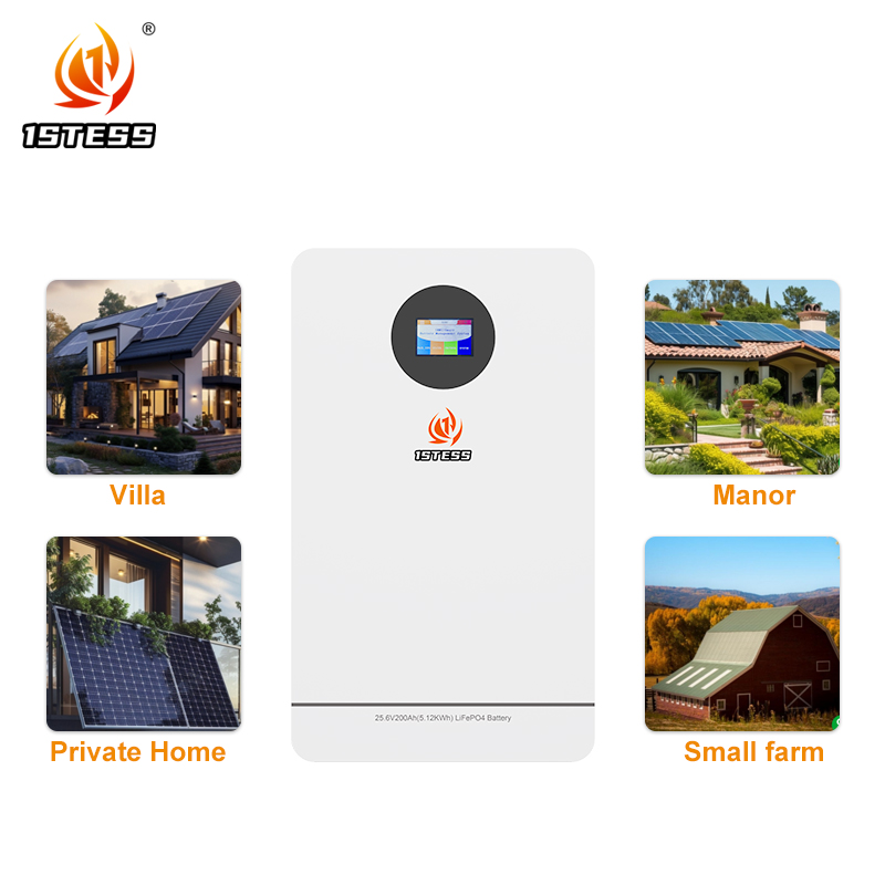6000 Cycles 10-year Lifepo4 Battery Lithium Ion Solar Battery 5.12kwh 25.6v 200AH for Home Energy Storage Chemistry