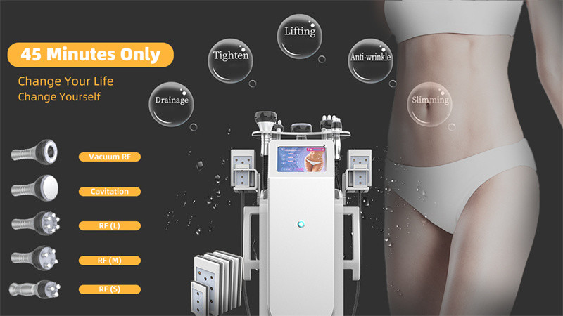 6 In 1 Radio Frequency 40k Ultrasonic Cavitation Machine Skin Tightening Fat Loss