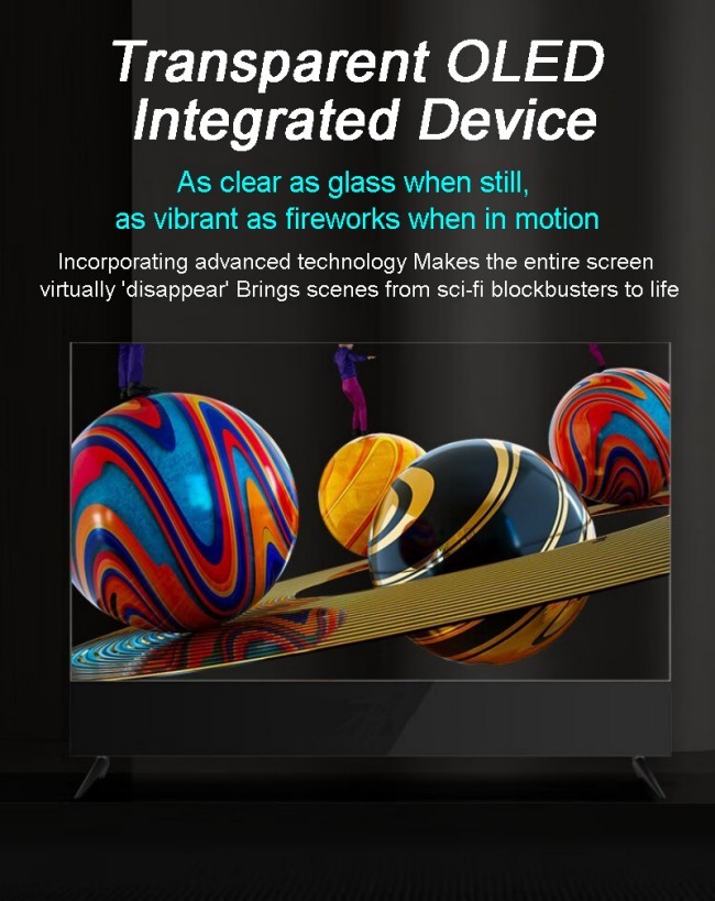 Transparent Digital Signage OLED Screen HD display Touch Ultra Thin Transparent OLED Display with 8 Array Mic