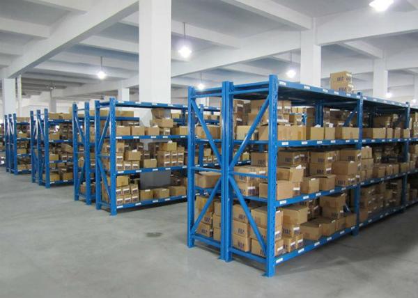 Per Tier 300 Kg Heavy Duty Storage Shelves / Warehouse Steel Assembly Storage