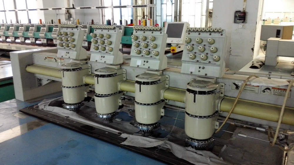 4 Heads 9 Needles Used Barudan Embroidery Machine 1 Phase 220V 50Hz