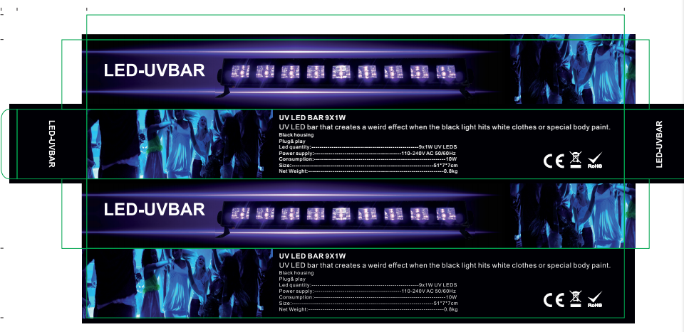18pcs 3W LED UV Light / Stage light