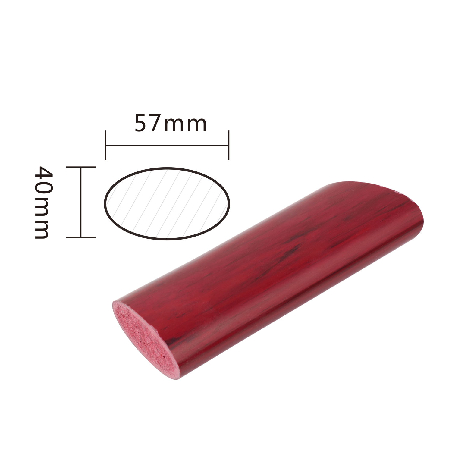 57 w *40 h mm Round Handrail in Colors for Modern Design PVC Deck Railing Systems