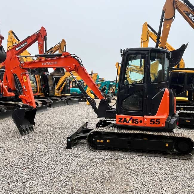 Used Crawl Excavator HItachi ZX55-5A Mini 0.19m3 Bucket Capacity For Construction