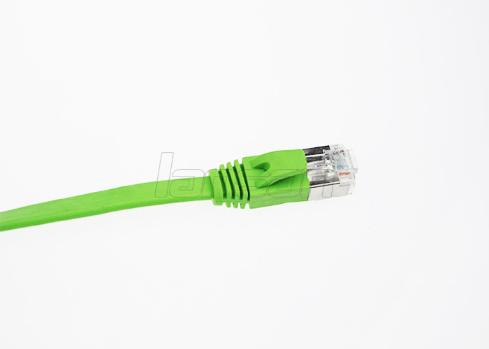 PVC Jacket 0.51mm Bare Copper Cat6a Patch Cables , Round Shape Cat6a Shielded Cable