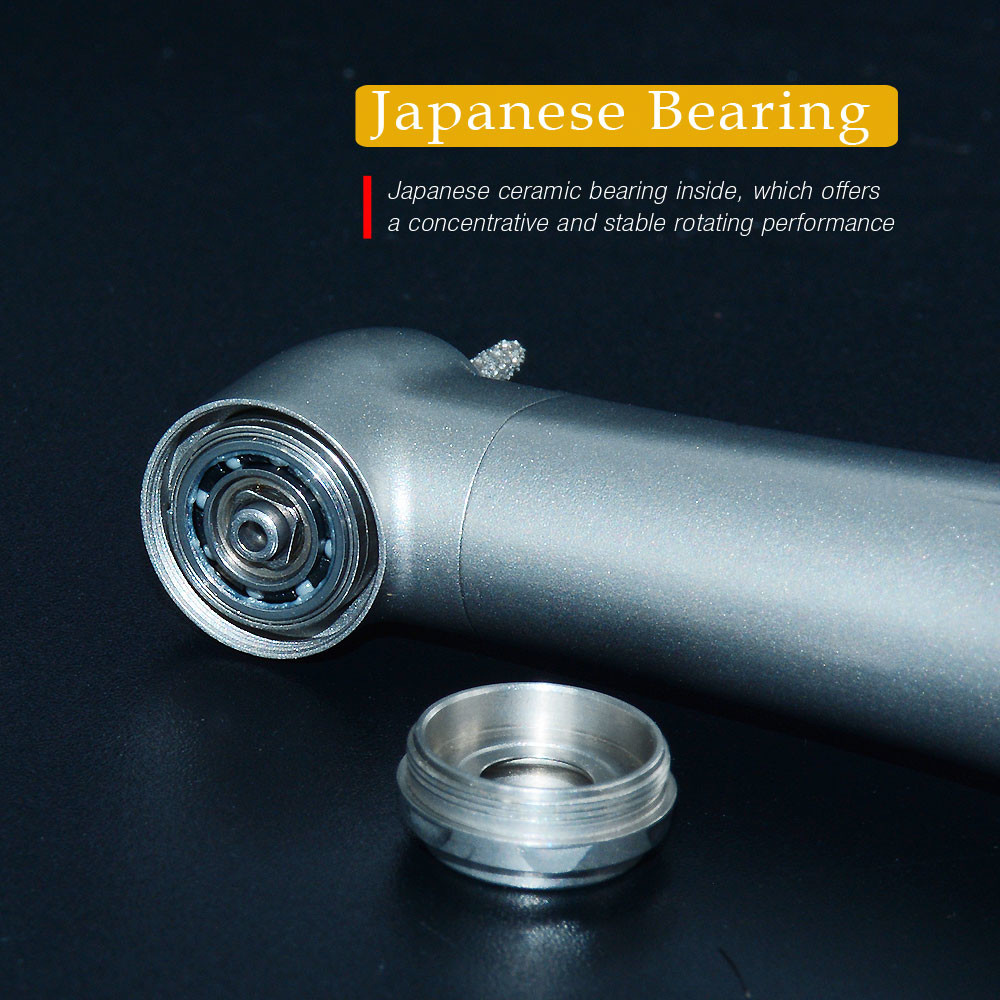 Red Ring 1/5 Increasing Contra Angle Miromotor Handpiece With Fiber Optical