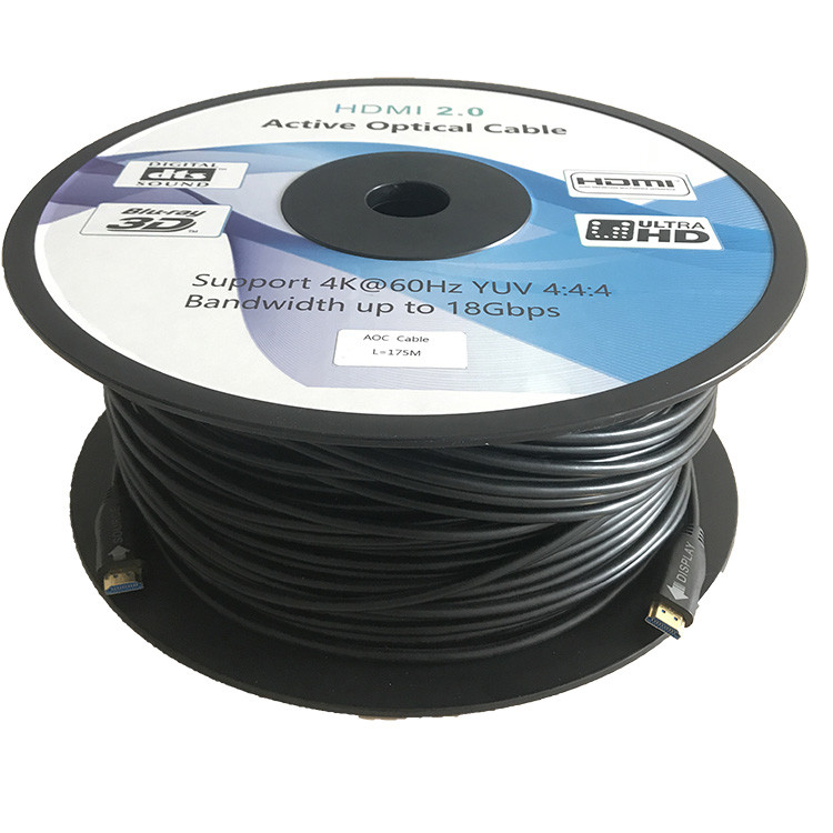 Optic Fiber Hdmi Slim HDMI 2.0 4K Ultra-HD Sdi Cable 12G AOC Optical Fiber Optic HDMI Cable 4K Version 2.0