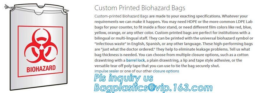 Biodegradable disposable trash plastic bag for garbage oxo biodegradable garbage bags, Medical Trash Bin Liner Bags Bioh