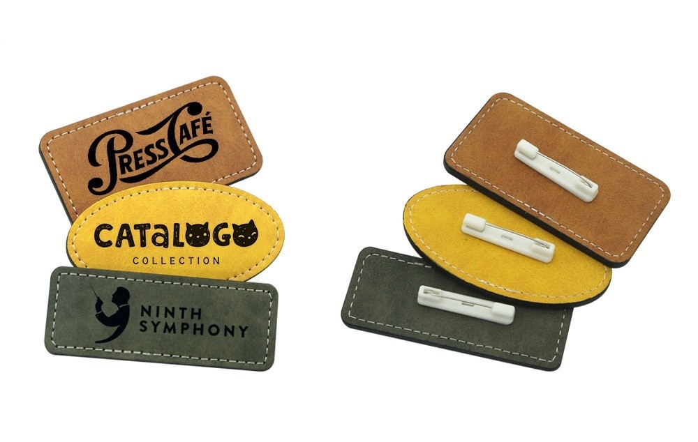 Blank Sublimation Leather Badge Name Tag For Sublimation Heat Transfer Printing