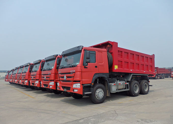 SINOTRUK HOWO 6x4 Dump Truck , 10 Wheeler Dump Truck With 30cbm And HW76 Lengthen Cab