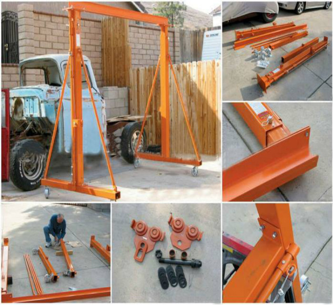 Mobile Small Gantry Hoist 3T 5T 10T Lifting Capacity Steel Structure High Strength