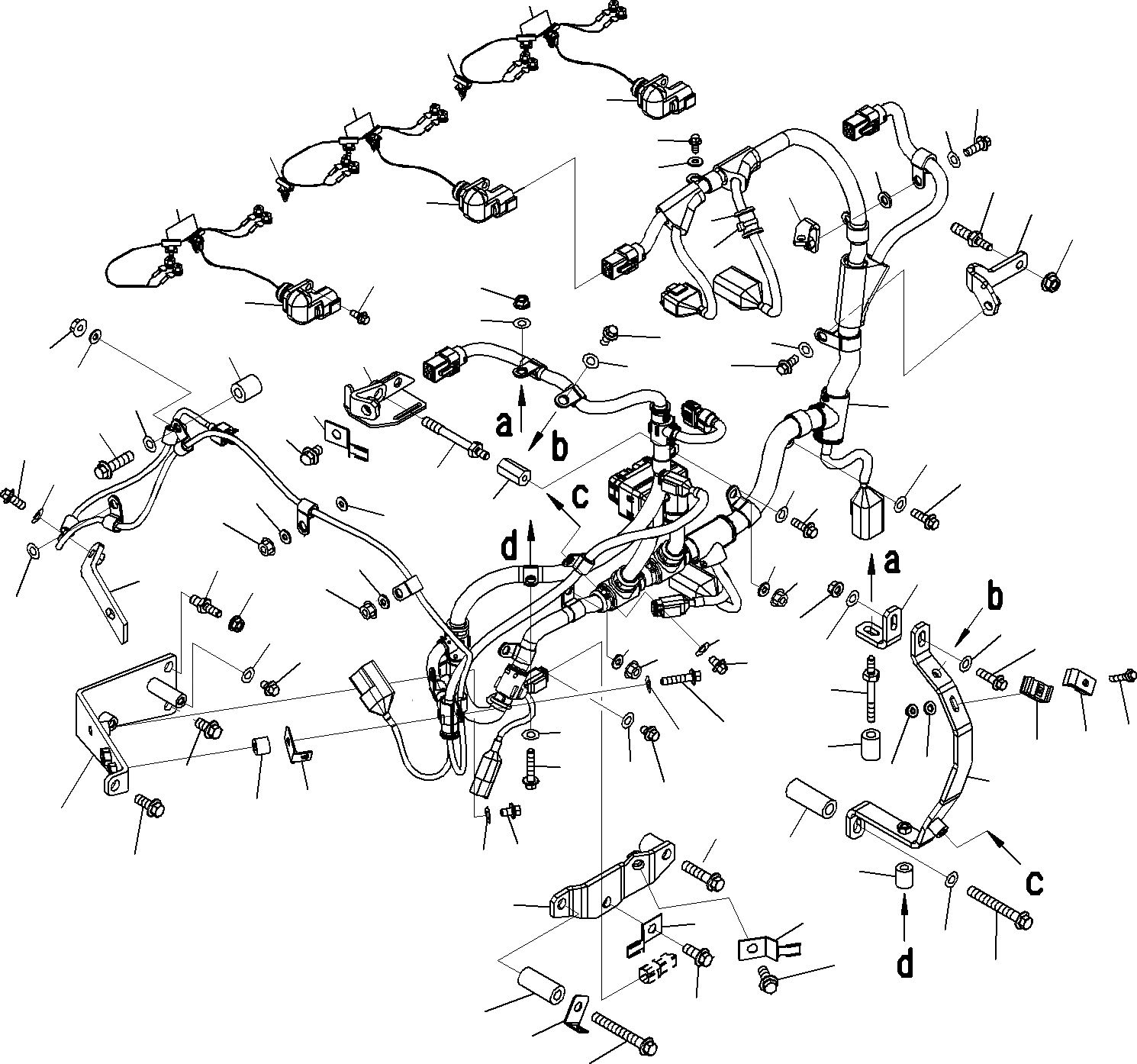 KOMATSU 6745-81-9220 Parts HARNESS, WIRING