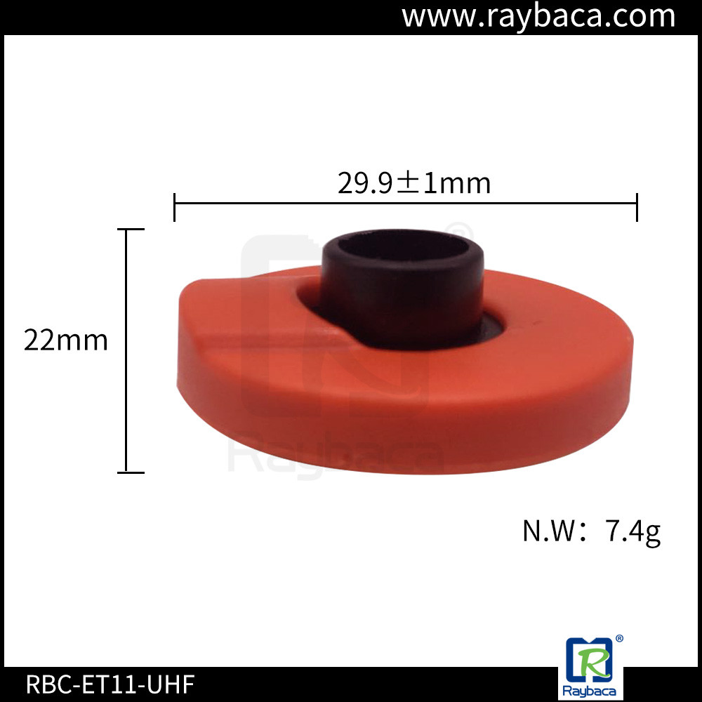 Red Non Removable UHF RFID Tags Two Pieces 860-960 Mhz Frequency