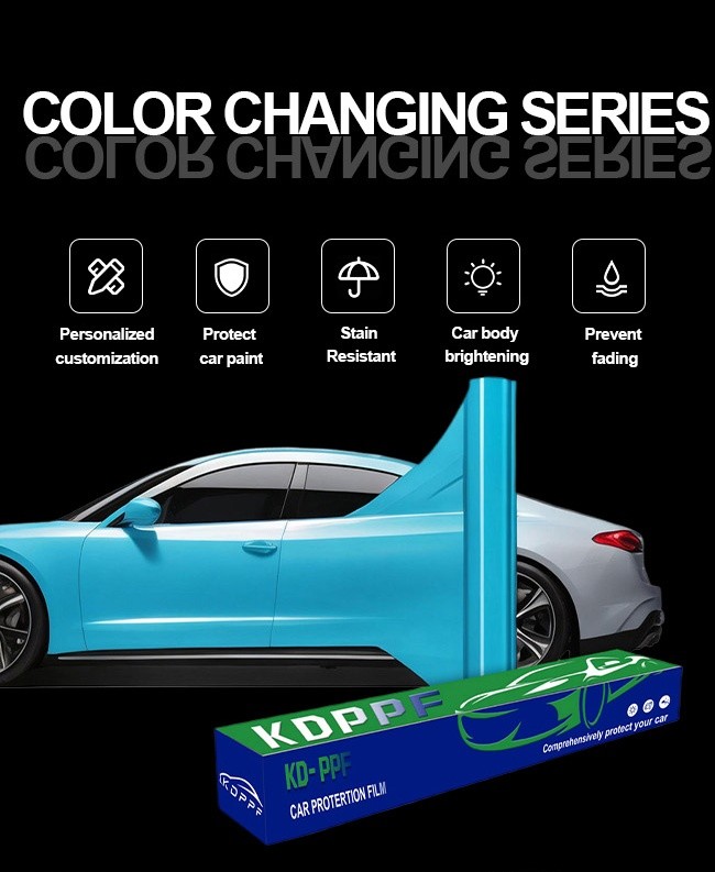 Glossy TPU Color Change Paint Protection Film With Scratch Resistance