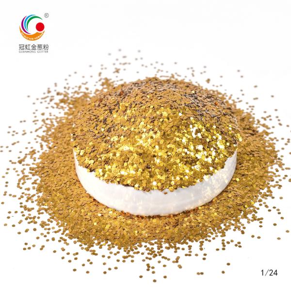 PVC Aluminum Sparkle Holographic Face Glitter Powder Golden Purple Big Sequin