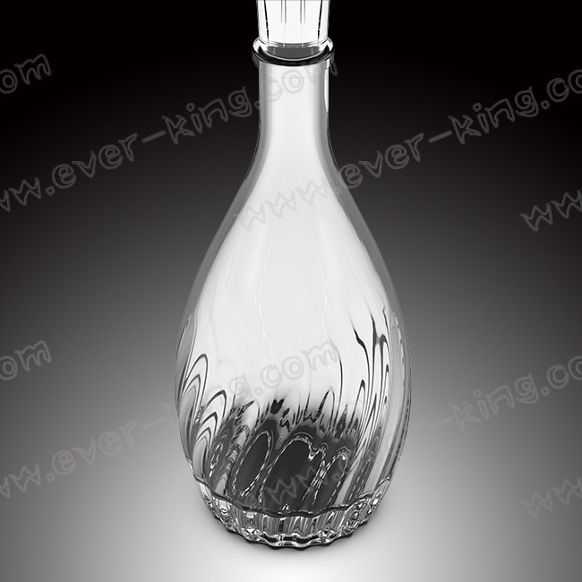 Crystal White Flint Glass Bottle 750ML For Luxury Liquor