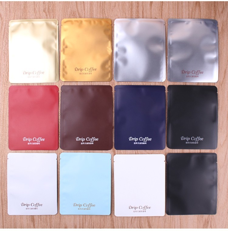Ground Coffee Disposable Coffee Filter Bags / PE Kraft Drip Coffee Packets