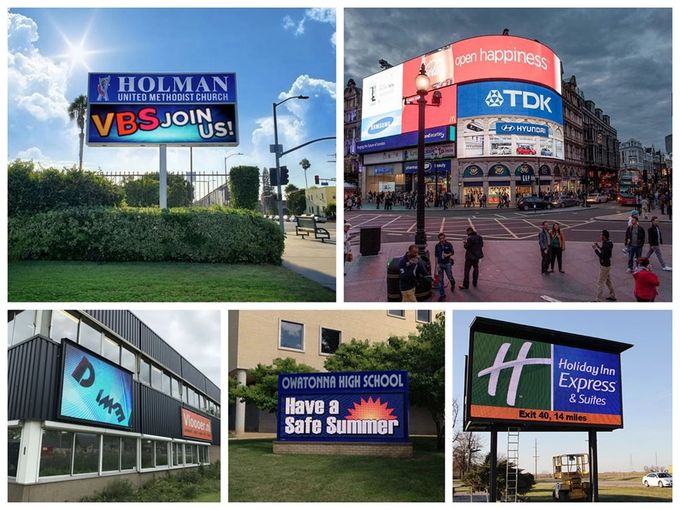 Super market large LED display outdoor P4 HDMI DVI  LED video wall  screen panel