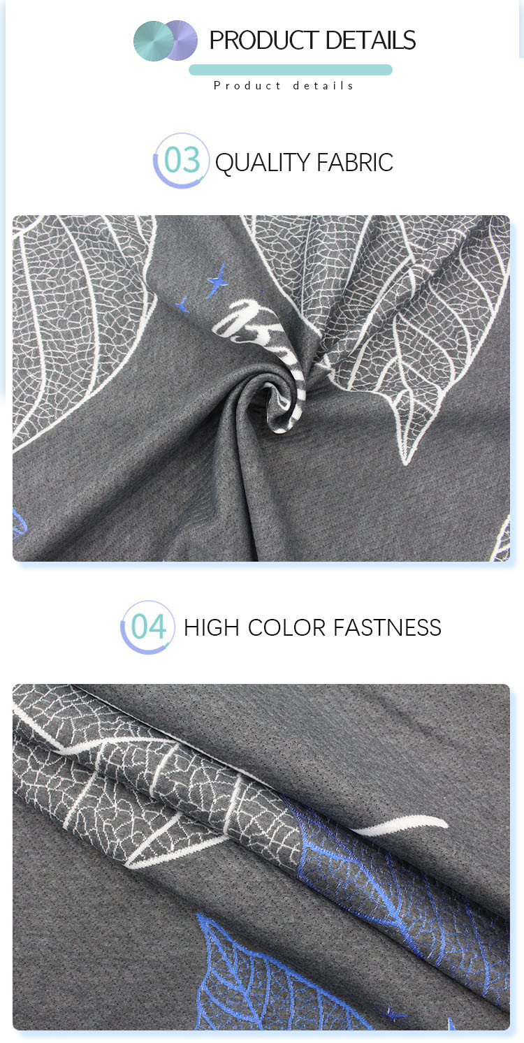 550gsm Pillow Mattress Quilting Fabric Knitted Jacquard Graphene Silver Wire