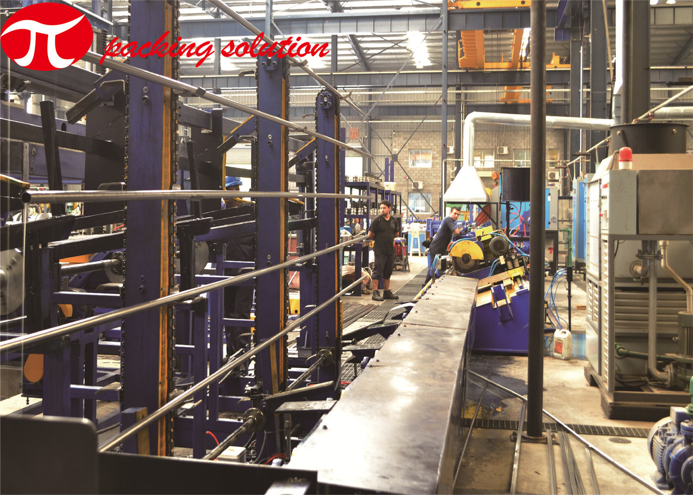 JINGLIN High Efficiency Steel Pipe Wrapping Machine 90r/Min PLC Programmable Control