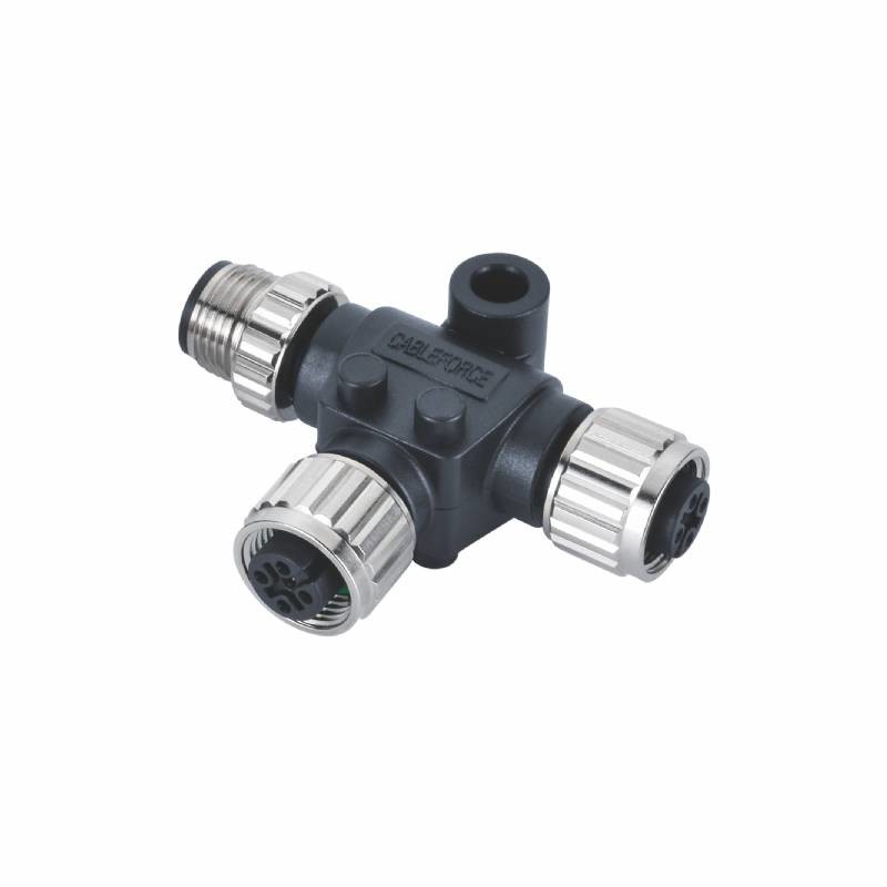 Plastic Screw IP67 IP68 NMEA2000 M12 5 Pin Connector A Code 4 Way Male To Femalex5