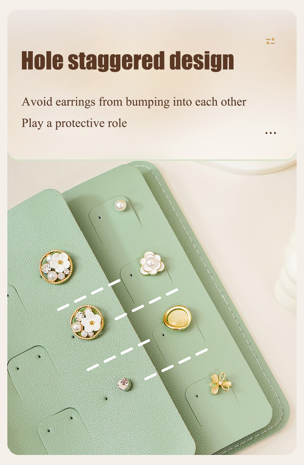Travel Friendly Portable Jewelry Organizer Bag With PU And Rhinestone Material
